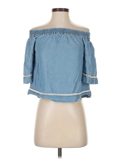 Pre-owned Alya 3/4 Sleeve Blouse In Blue