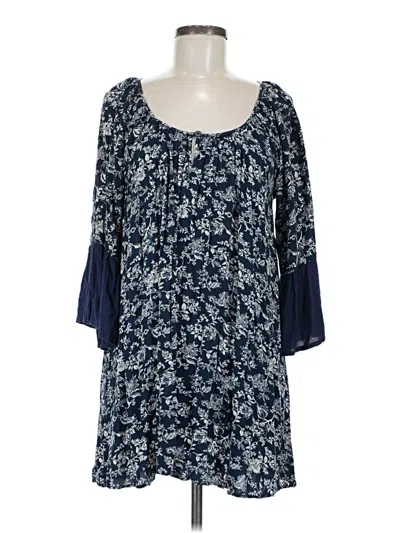 Pre-owned Alya 3/4 Sleeve Blouse In Blue