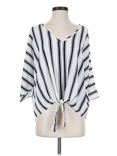 Pre-owned Alya 3/4 Sleeve Blouse In White