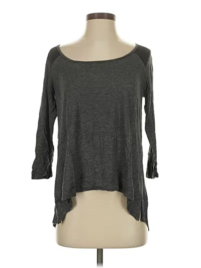Pre-owned Alya 3/4 Sleeve Top Gray Boatneck Tops