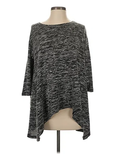 Pre-owned Alya 3/4 Sleeve Top Gray Boatneck Tops