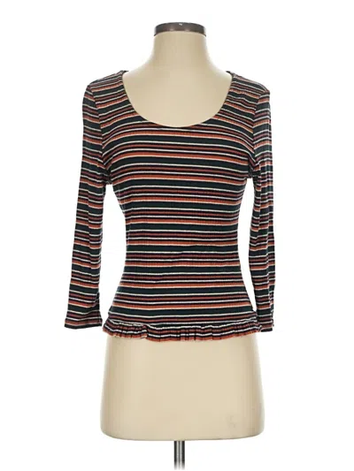 Pre-owned Alya 3/4 Sleeve T-shirt In Brown
