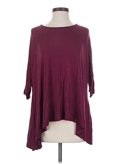 Pre-owned Alya 3/4 Sleeve T-shirt In Burgundy