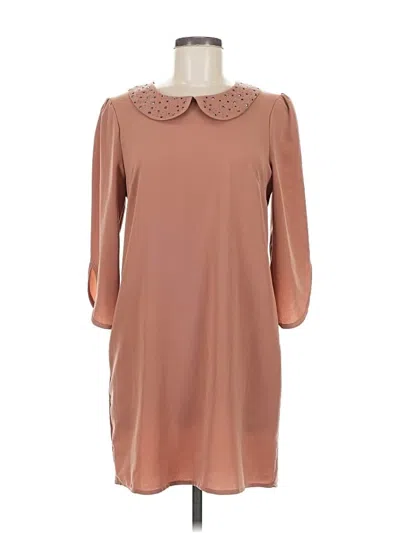Pre-owned Alya Casual Dress In Brown