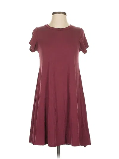 Pre-owned Alya Casual Dress In Burgundy