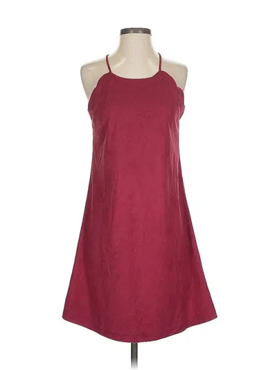 Pre-owned Alya Casual Dress In Burgundy
