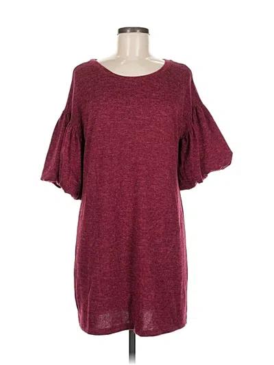 Pre-owned Alya Casual Dress In Burgundy