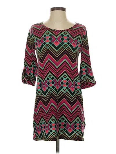 Pre-owned Alya Casual Dress In Burgundy