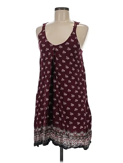 Pre-owned Alya Casual Dress In Burgundy