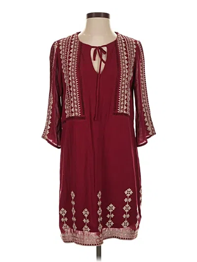 Pre-owned Alya Casual Dress In Burgundy
