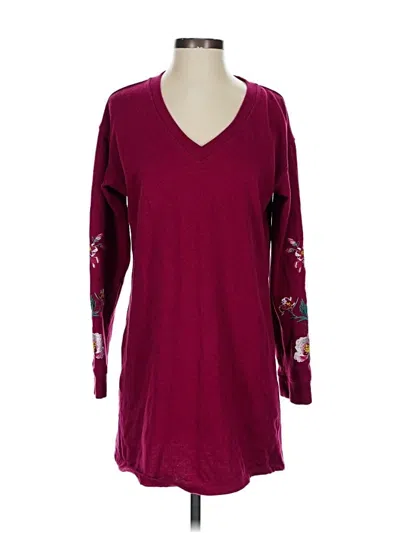Pre-owned Alya Casual Dress In Burgundy
