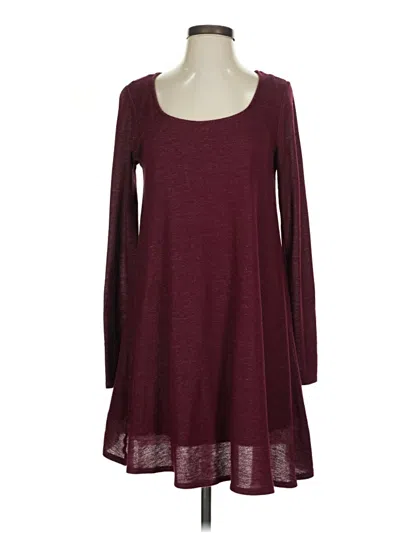 Pre-owned Alya Casual Dress In Burgundy