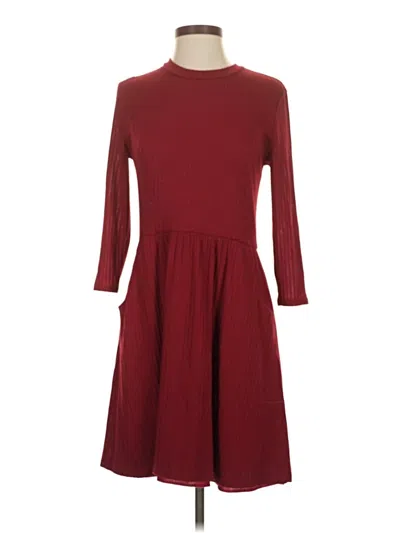 Pre-owned Alya Casual Dress In Burgundy