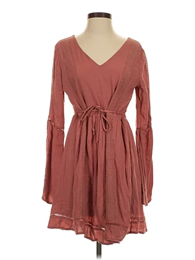 Pre-owned Alya Casual Dress In Burgundy