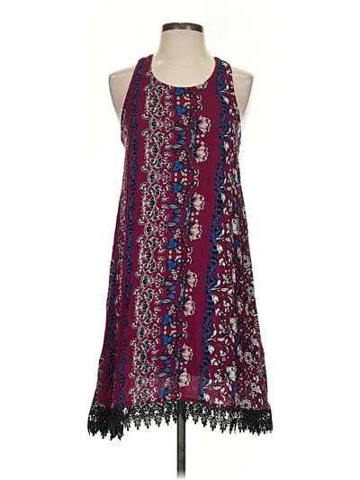 Pre-owned Alya Casual Dress In Burgundy