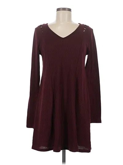 Pre-owned Alya Casual Dress In Burgundy