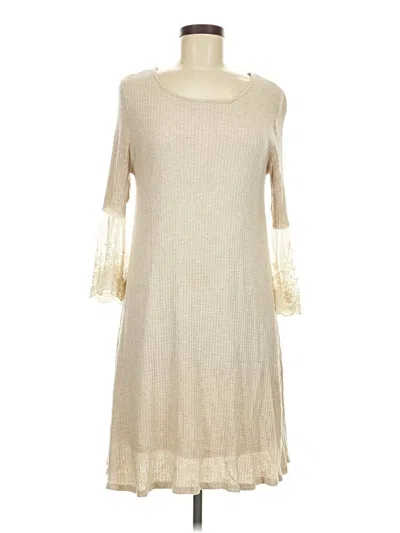 Pre-owned Alya Casual Dress In Tan