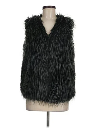 Pre-owned Alya Faux Fur Vest In Black