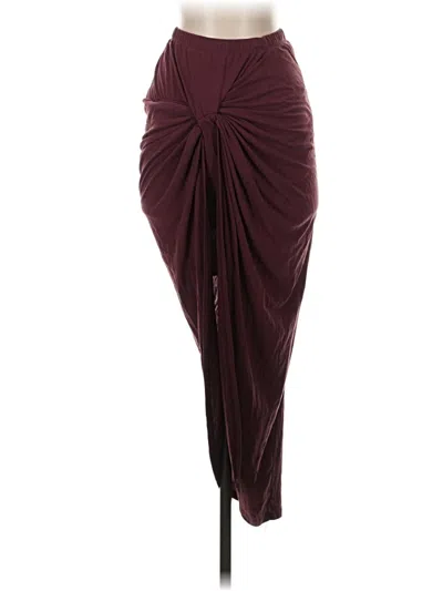 Pre-owned Alya Formal Skirt In Burgundy