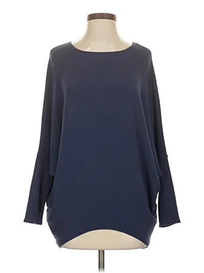 Pre-owned Alya Long Sleeve Blouse In Blue
