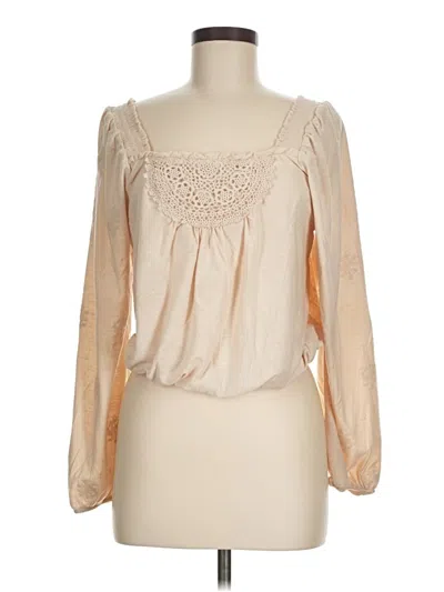 Pre-owned Alya Long Sleeve Blouse In Brown
