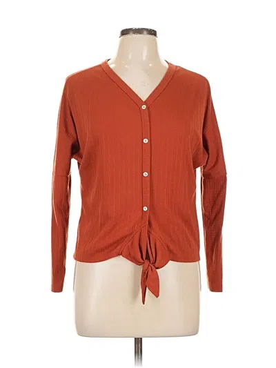 Pre-owned Alya Long Sleeve Blouse In Orange