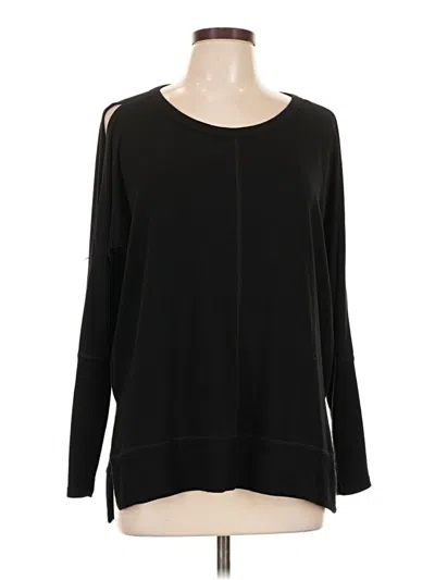Pre-owned Alya Long Sleeve Top Black Keyhole Neckline Tops