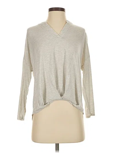 Pre-owned Alya Long Sleeve Top Gray Cowl Neck Tops