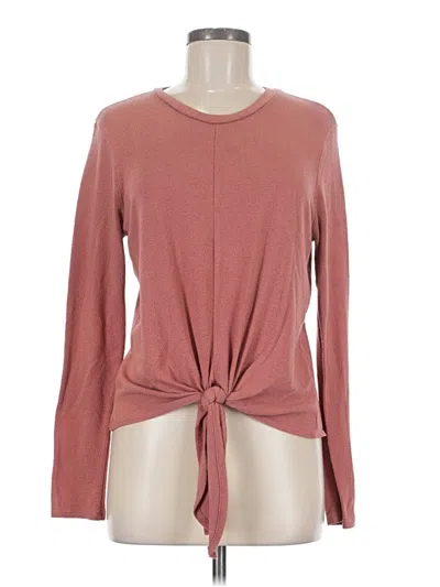 Pre-owned Alya Long Sleeve Top Pink Keyhole Neckline Tops