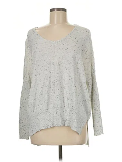 Pre-owned Alya Long Sleeve Top Silver Scoop Neck Tops