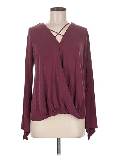 Pre-owned Alya Long Sleeve T-shirt In Burgundy