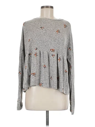 Pre-owned Alya Long Sleeve T-shirt In Gray