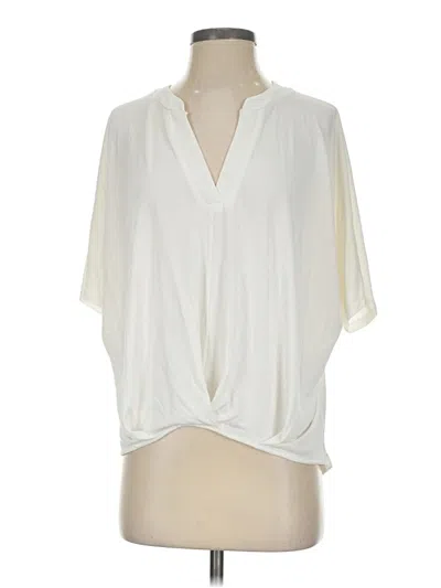 Pre-owned Alya Short Sleeve Blouse In Ivory