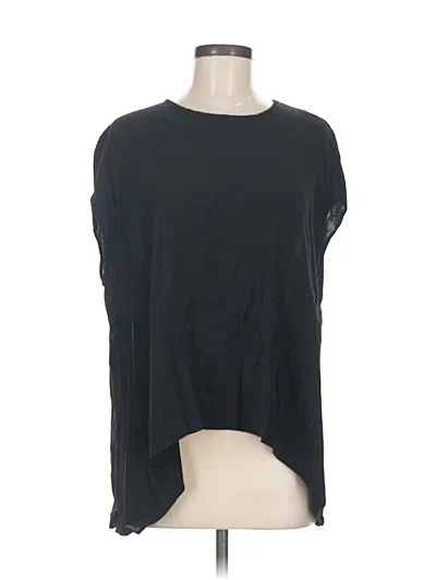 Pre-owned Alya Short Sleeve Top Black Crew Neck Tops