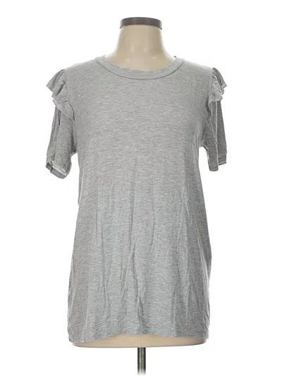 Pre-owned Alya Short Sleeve Top Gray Cold Shoulder Neckline Tops