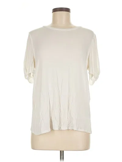 Pre-owned Alya Short Sleeve Top Ivory Crew Neck Tops In White