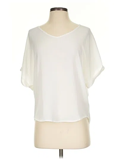 Pre-owned Alya Short Sleeve Top Ivory V-neck Tops
