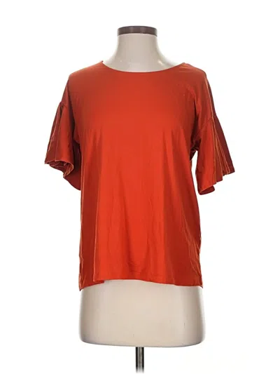 Pre-owned Alya Short Sleeve Top Orange Boatneck Tops