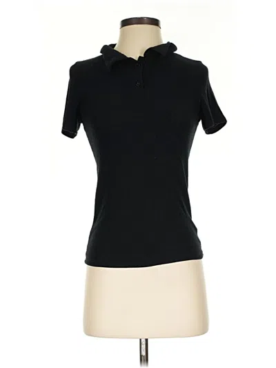 Pre-owned Alya Short Sleeve Turtleneck In Black