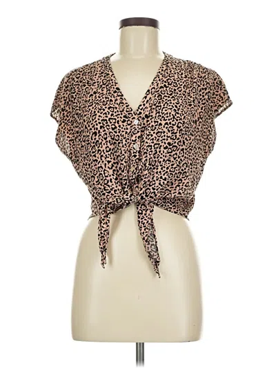 Pre-owned Alya Sleeveless Blouse In Brown