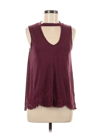 Pre-owned Alya Sleeveless Blouse In Burgundy