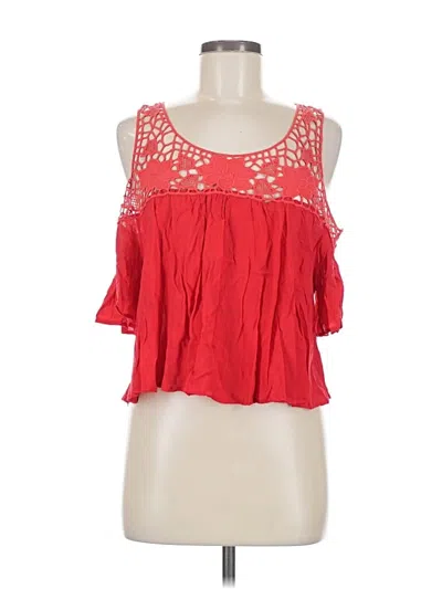 Pre-owned Alya Sleeveless Blouse In Red