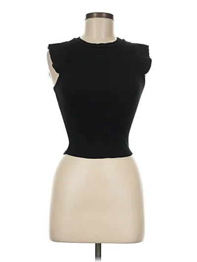 Pre-owned Alya Sleeveless Top Black Keyhole Neckline Tops