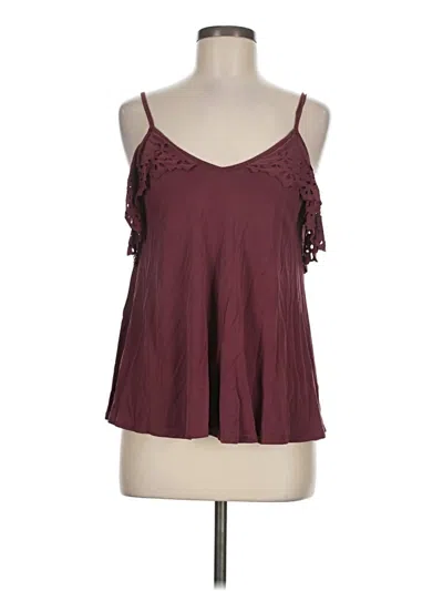 Pre-owned Alya Sleeveless Top Burgundy Cold Shoulder Neckline Tops