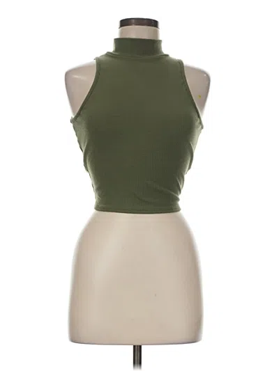 Pre-owned Alya Sleeveless Top Green Halter Neckline Tops