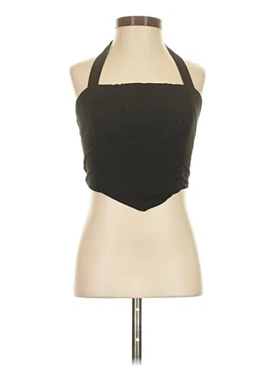 Pre-owned Alya Tank Top Black Halter Neckline Tops
