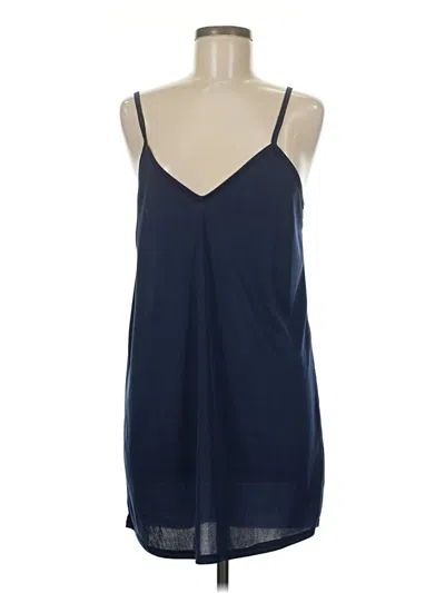 Pre-owned Alya Tank Top Blue Halter Neckline Tops