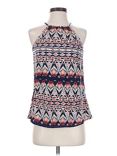 Pre-owned Alya Tank Top Blue Halter Neckline Tops