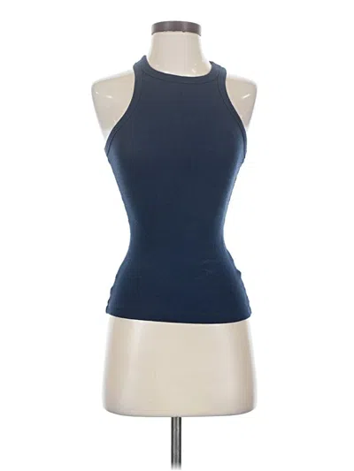 Pre-owned Alya Tank Top Blue Halter Neckline Tops