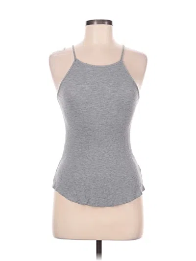 Pre-owned Alya Tank Top Gray Halter Neckline Tops
